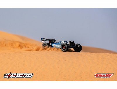 CORALLY SYNCRO-2 1/8 BRUSHLESS 3-4S 2WD BASHER BUGGY RTR - BLÅ