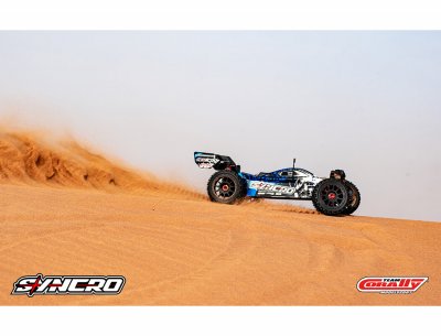 CORALLY SYNCRO-2 1/8 BRUSHLESS 3-4S 2WD BASHER BUGGY RTR - BLÅ