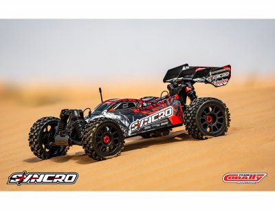 CORALLY SYNCRO-2 1/8 BRUSHLESS 3-4S 2WD BASHER BUGGY RTR - RÖD