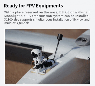 XFLY X1300 FPV MONOPLANE KIT (utan elektronik)